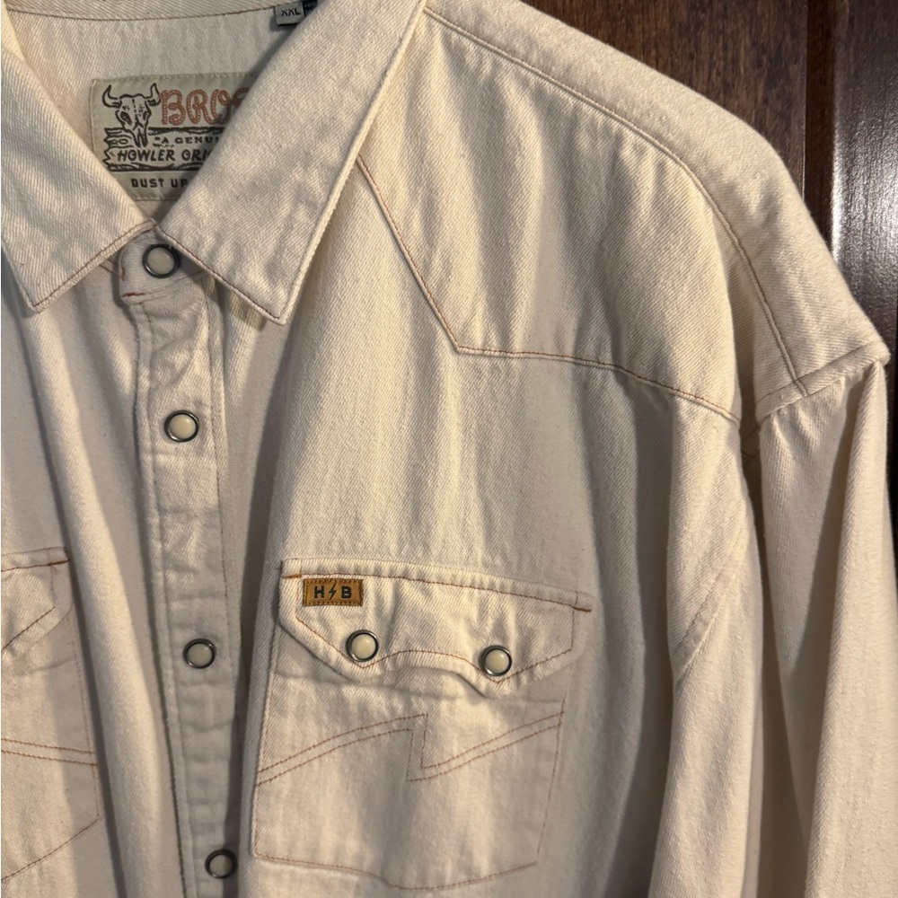 Howler Brothers Off-White Casual Button Down Shirt - Picture 2 of 4